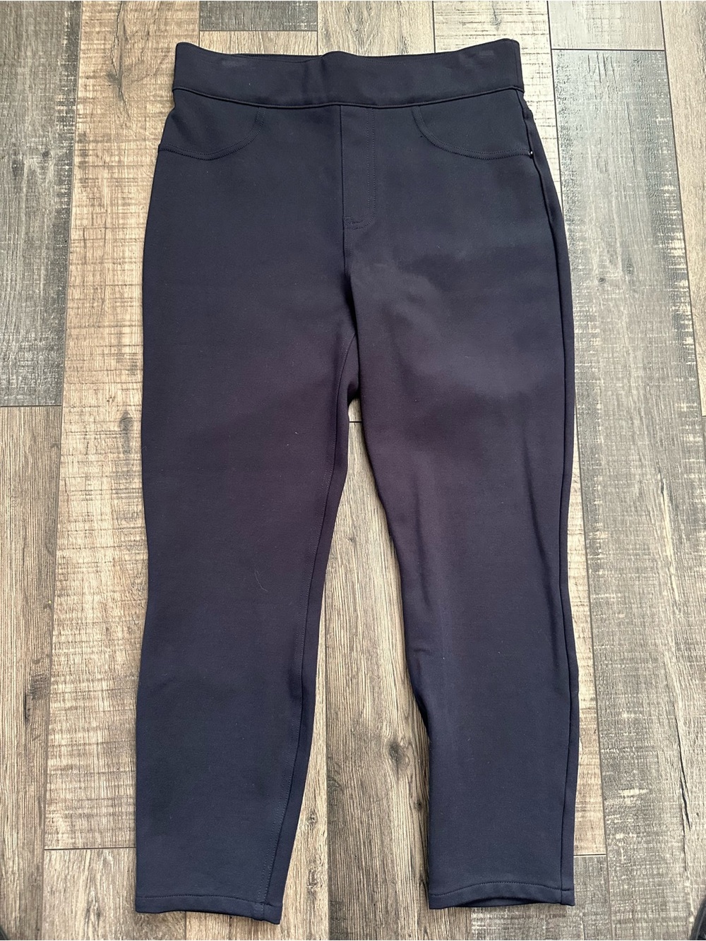 Spanx Women's Dark Navy Ankle Pants Size Medium Petite Careerwear